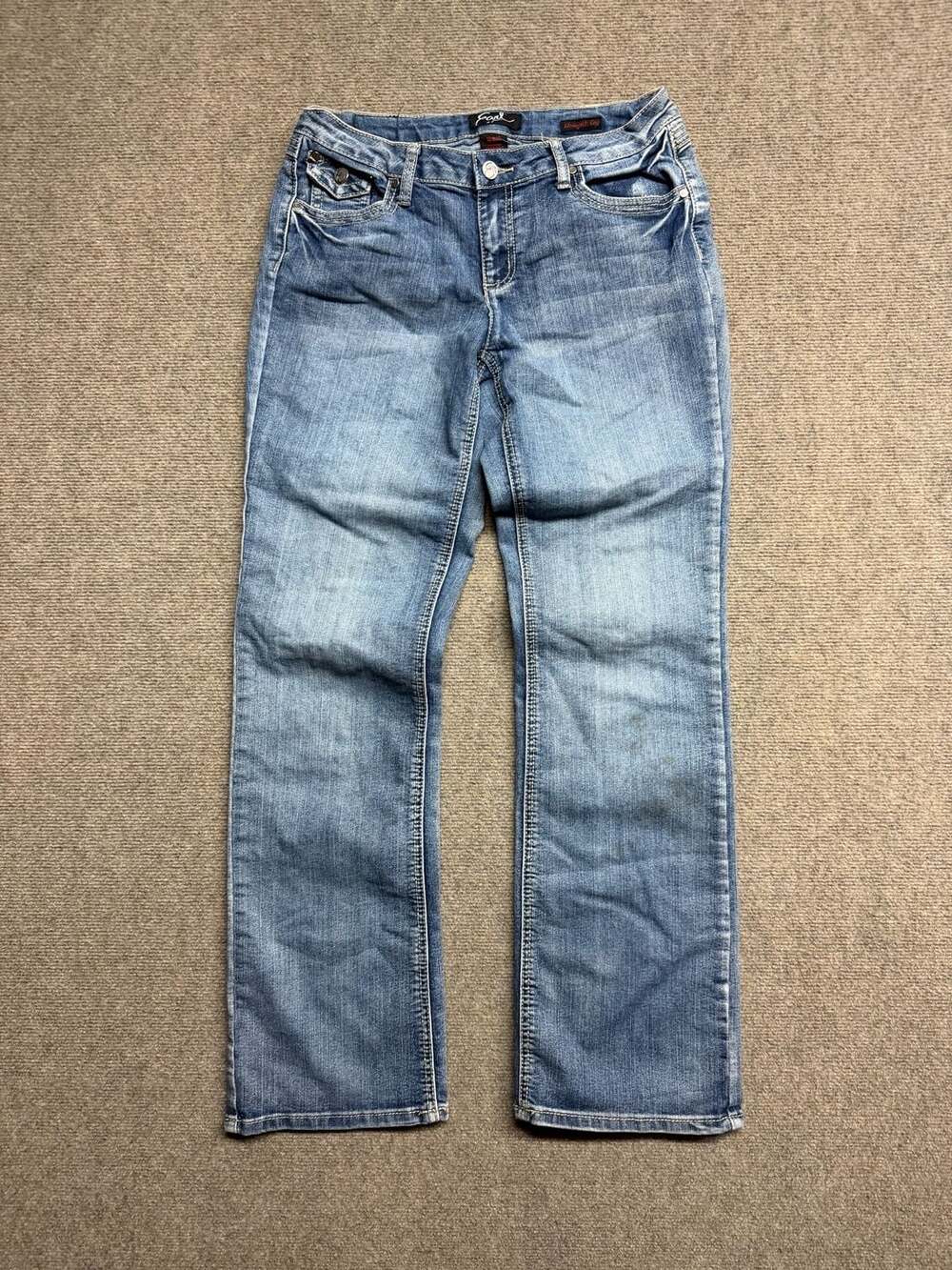 Earl Straight Leg Jeans Size 10 Regular Blue Denim